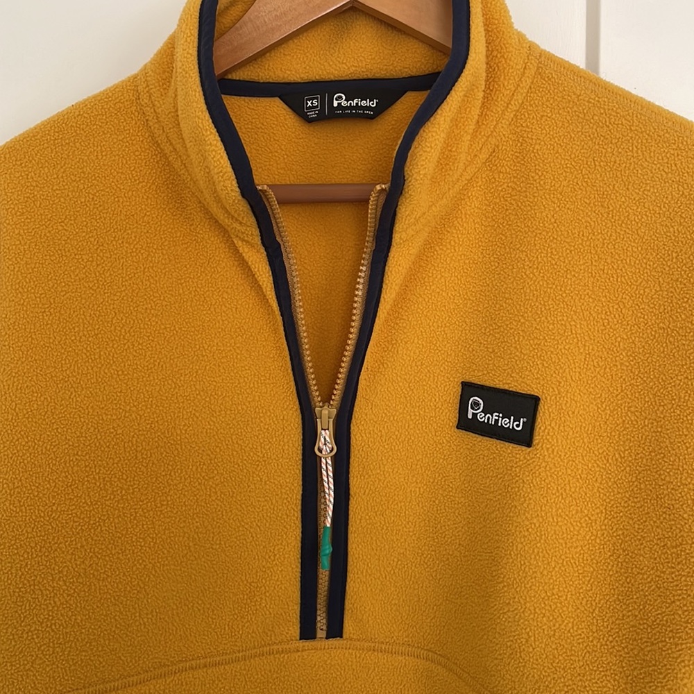 Penfield Melwood Geo Fleece, gold, size XS in like new condition